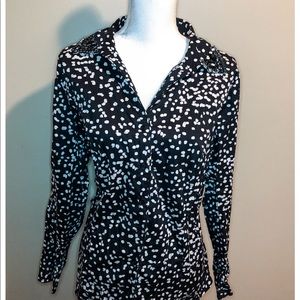 [Lane Bryant] Bling Collar Plus Button Down Blouse